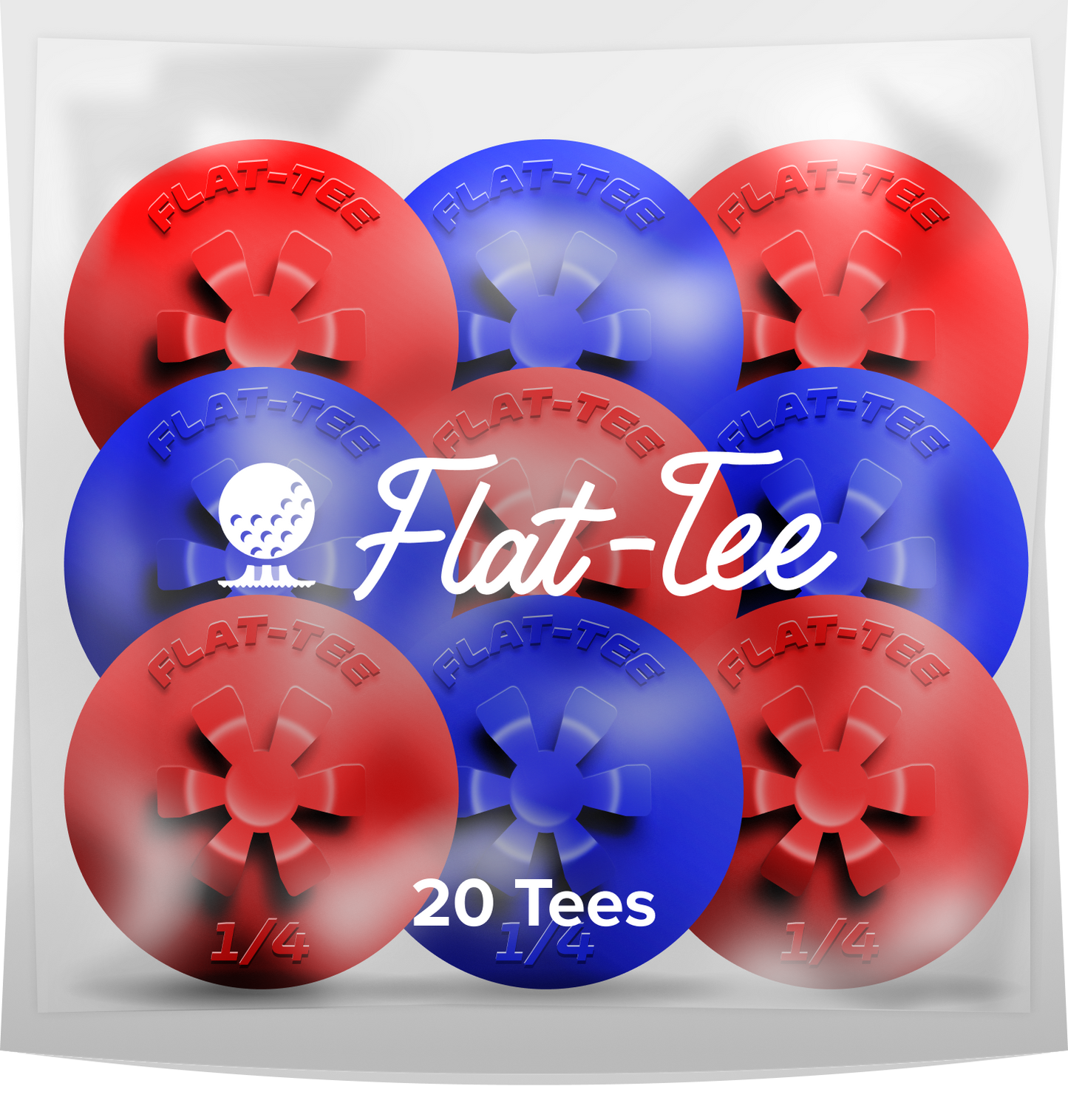 Flat-Tee™ (ブルー&amp;ホワイト)